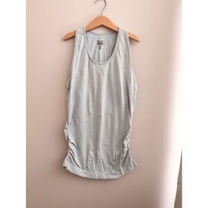 Athleta Momentum Tank Top Light Blue Racerback Seamless Ruched S